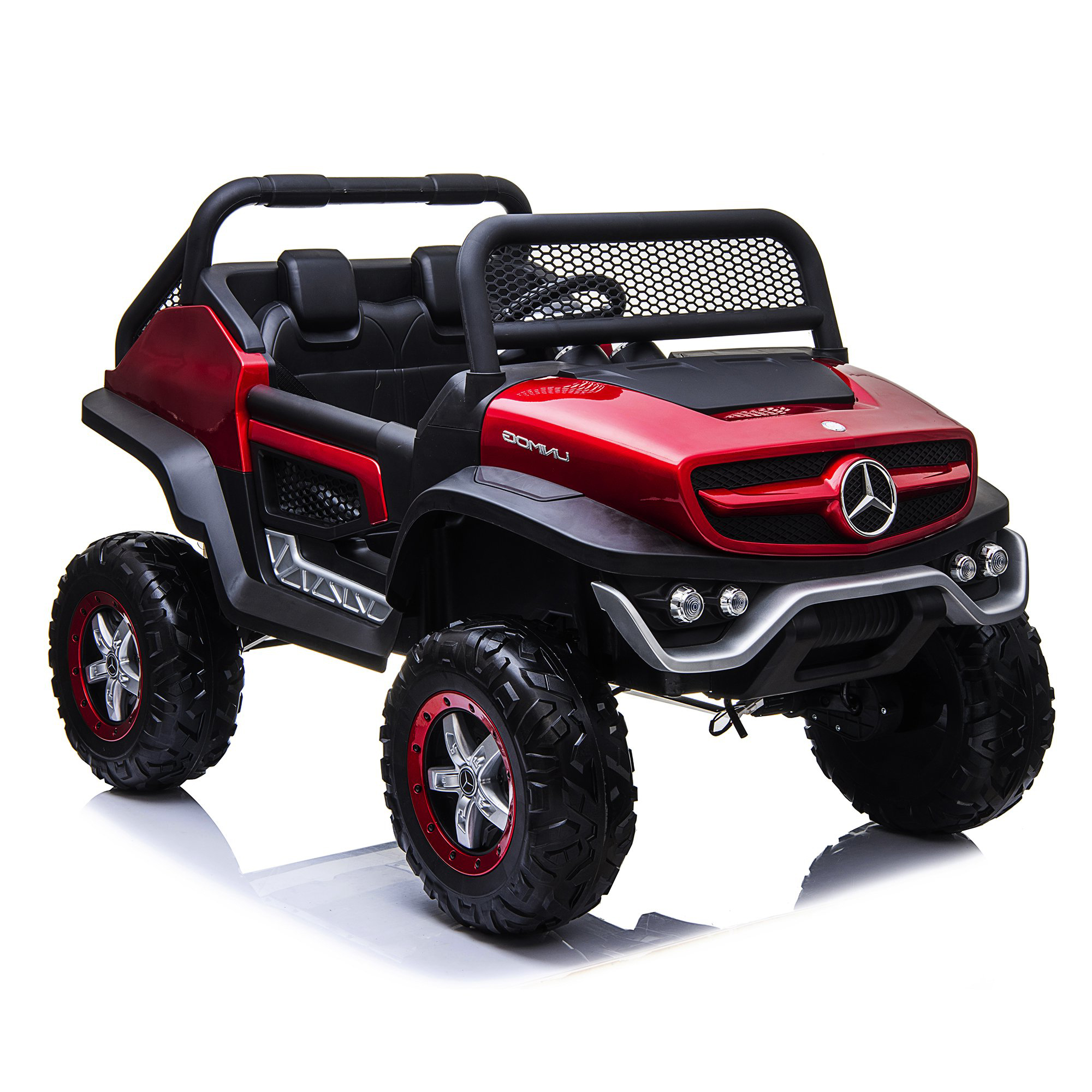Montable Electrico Infantil Razer Unimog 4X4 12V a Control Remoto Rojo Metalico
