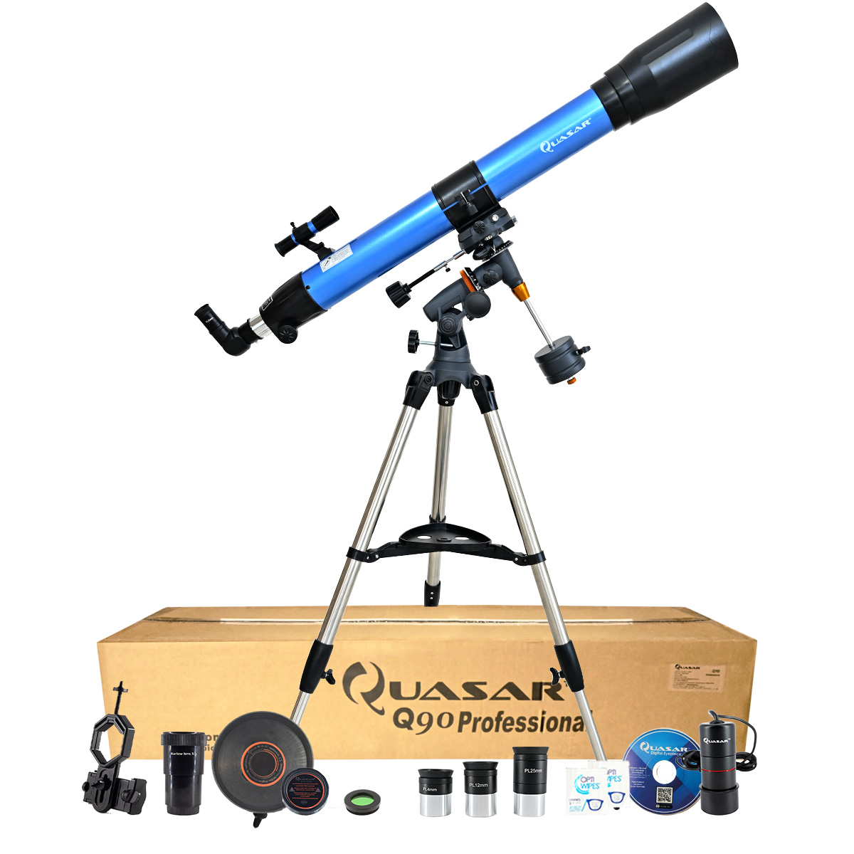 Telescopio Quasar Q90 Refractor Con Ocular Usb