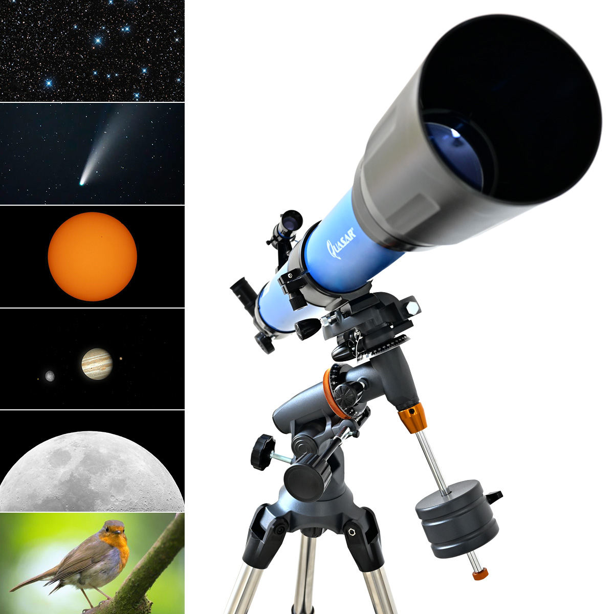 Telescopio Quasar Q90 Refractor Con Ocular Usb