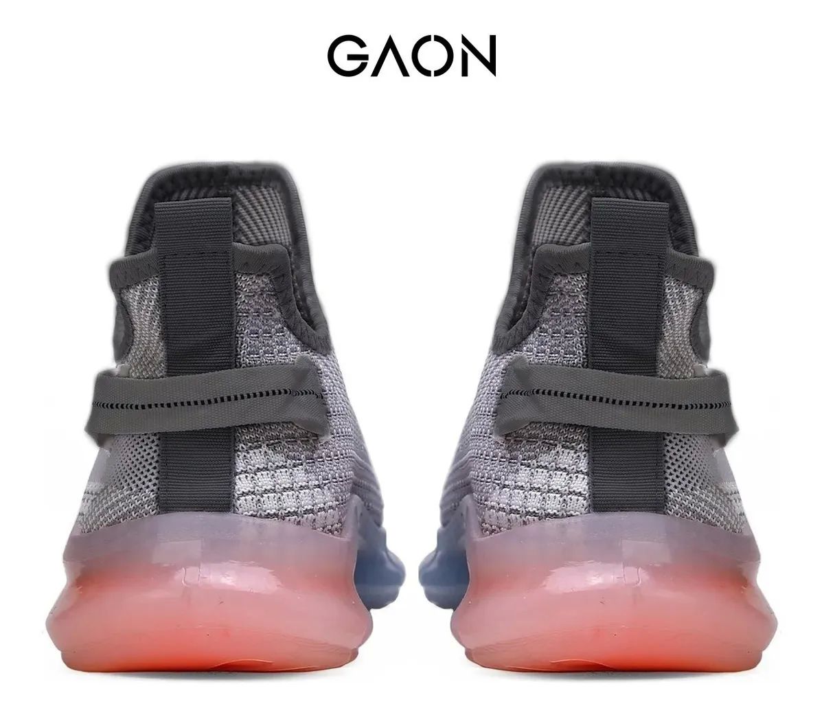 Tenis De Hombre Sneakers Deportivos Calzado Casual Moda Gaon Gris con Suela de colores 