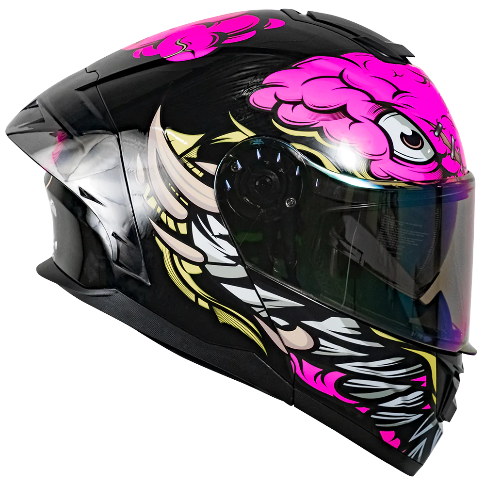 CASCO KOV RUSH BRAINY ROSA ABATIBLE PARA MOTO CERTIFICADO DOT