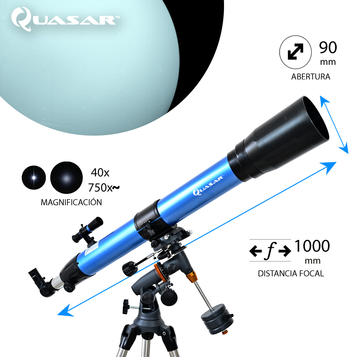 Telescopio Quasar Q90 Professional Adaptador Smartphone