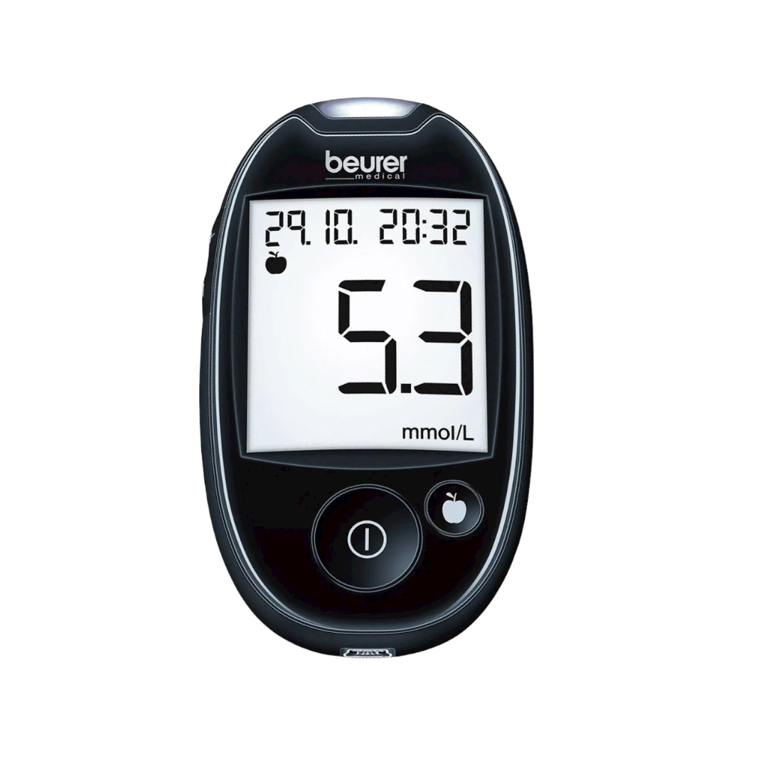 Glucómetro - Kit medidor de glucemia con estuche y tiras reactivas GL44 Beurer