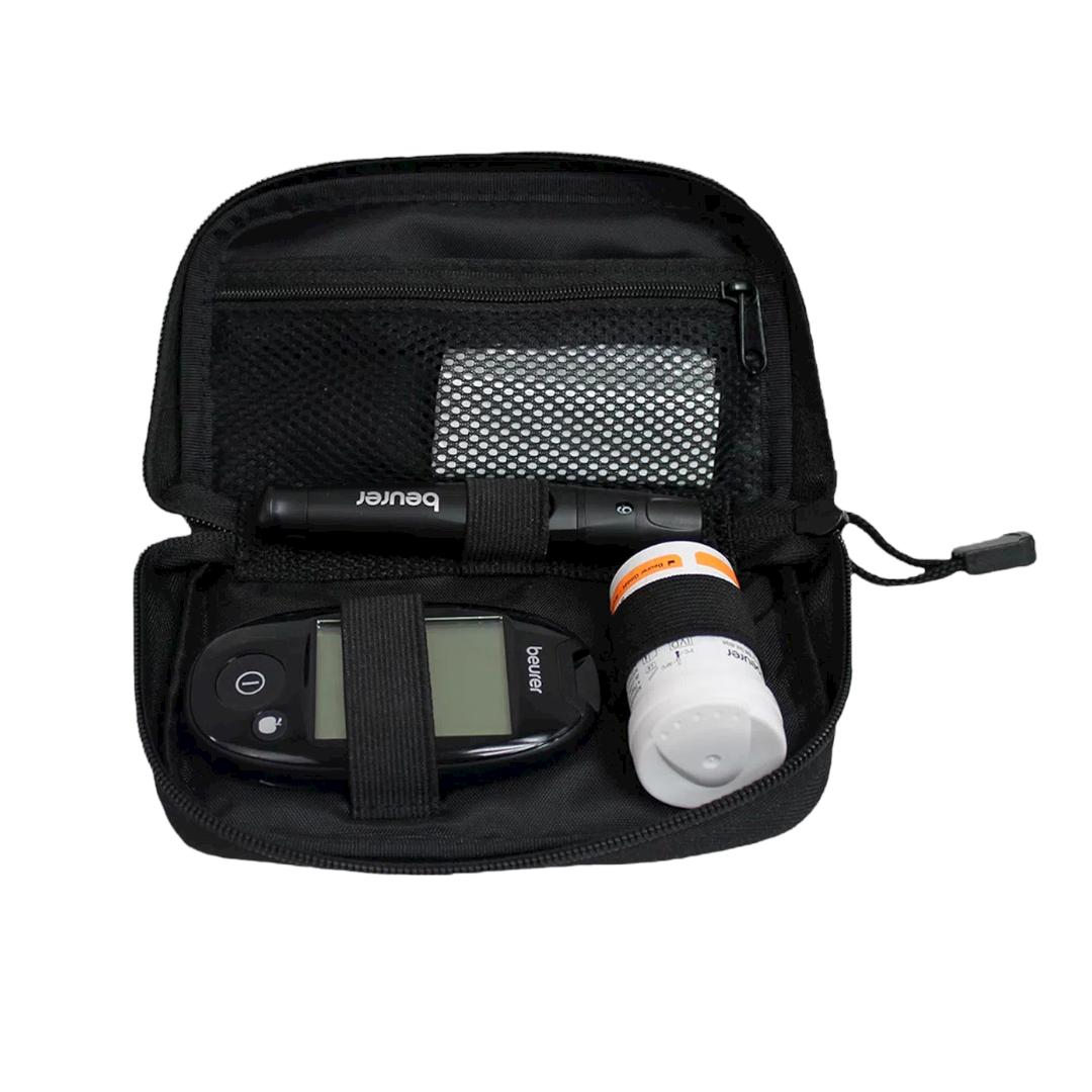 Glucómetro - Kit medidor de glucemia con estuche y tiras reactivas GL44 Beurer
