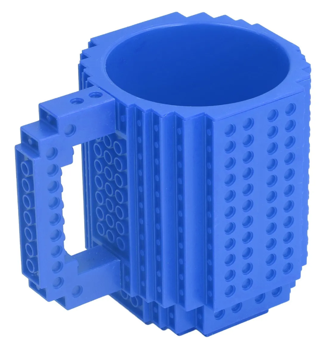 Taza Con Diseño Bloques De Construcción Multicolor Con Piezas Muñecos