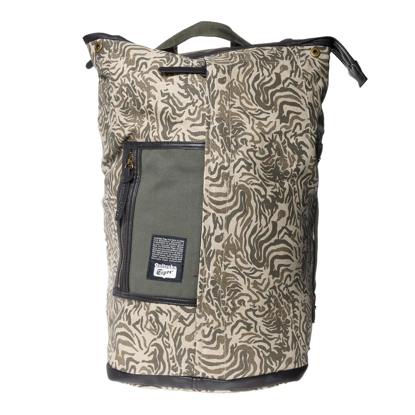 Mochila Onitsuka Tiger Unisex Fashion Military Back Pack Verde Casual 1227570330