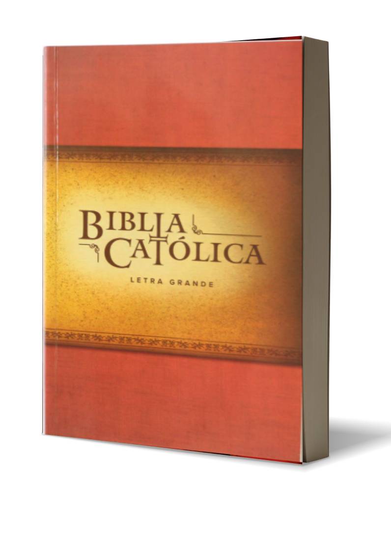 La Biblia Católica: Edición letra grande. Rústica, roja.