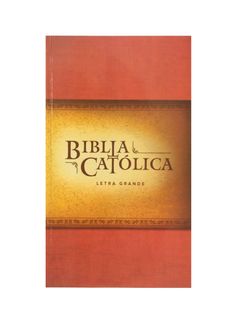 La Biblia Católica: Edición letra grande. Rústica, roja.