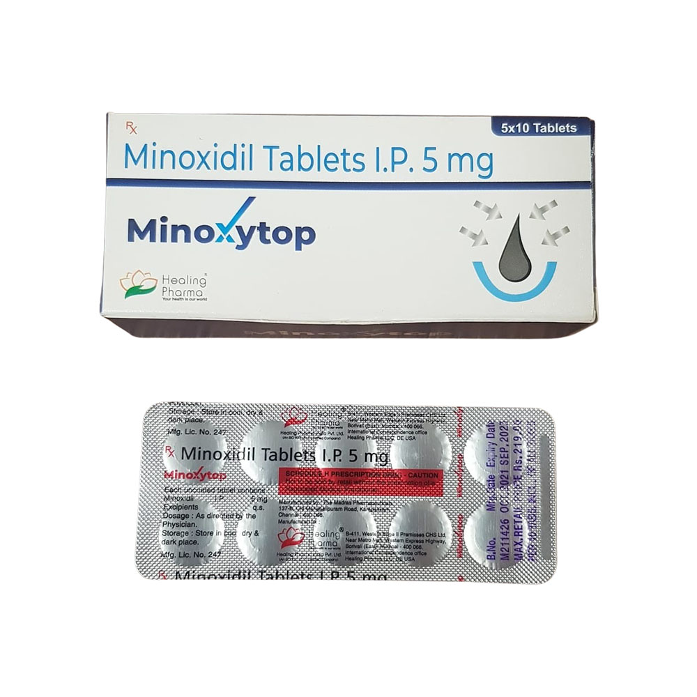 Minoxidil Pastillas 5mg Oral Minoxytop
