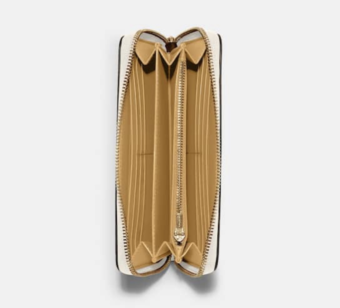 Cartera Coach  Piel Beige