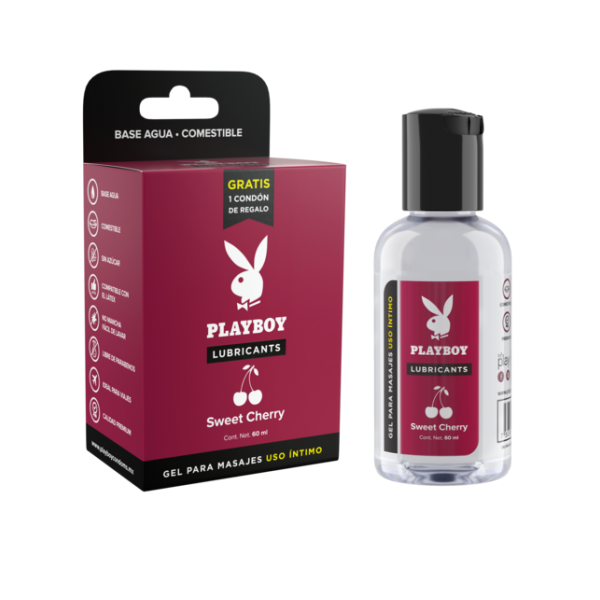 Lubricante Comestible Playboy con Sabor Cereza Base Agua 60ml