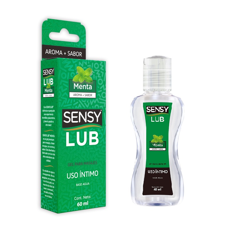 Lubricante Comestible Sensy Lub Con Aroma Y Sabor Menta 60 Ml