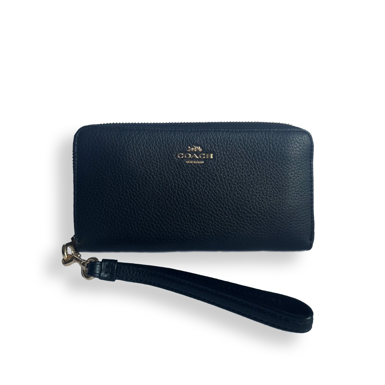 Cartera Piel Coach para Dama  color Negro