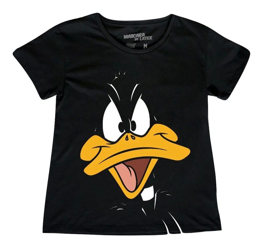Playera Mascara de Latex Mujer Pato Lucas Looney Tunes