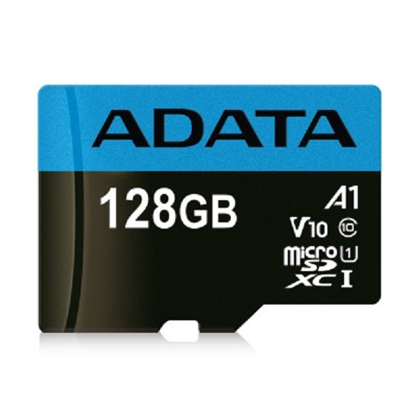 Memoria Micro SD ADATA AUSDX128GUICL10A1-RA1, 128 GB, 100 MB/s, Negro, Clase 10