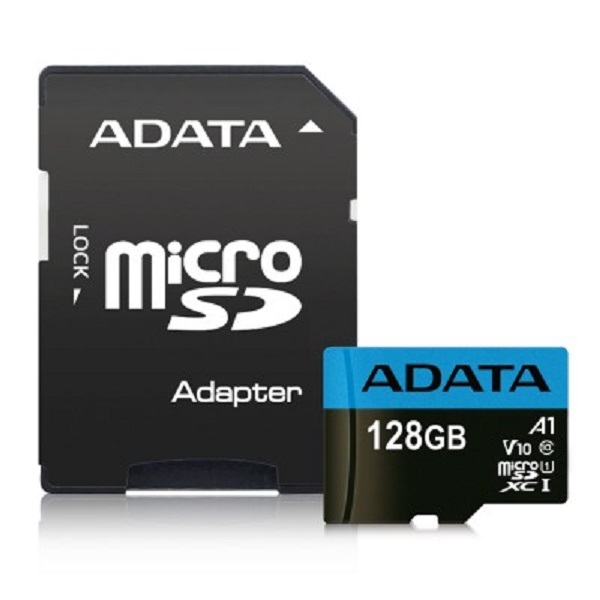 Memoria Micro SD ADATA AUSDX128GUICL10A1-RA1, 128 GB, 100 MB/s, Negro, Clase 10