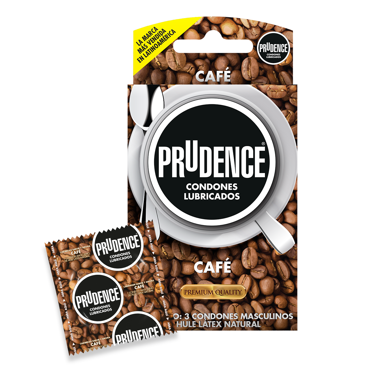 Cartera De 3 Condones Prudence Sabor Y Aroma A Cafe