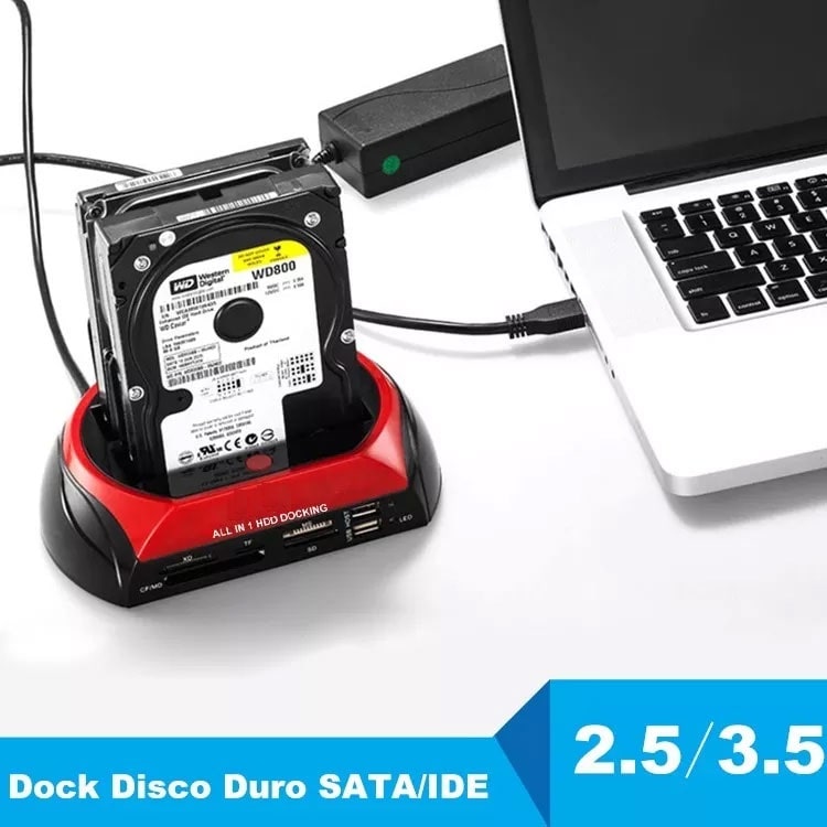 Lector de discos duros y memorias para pc windows, ios, linux y android