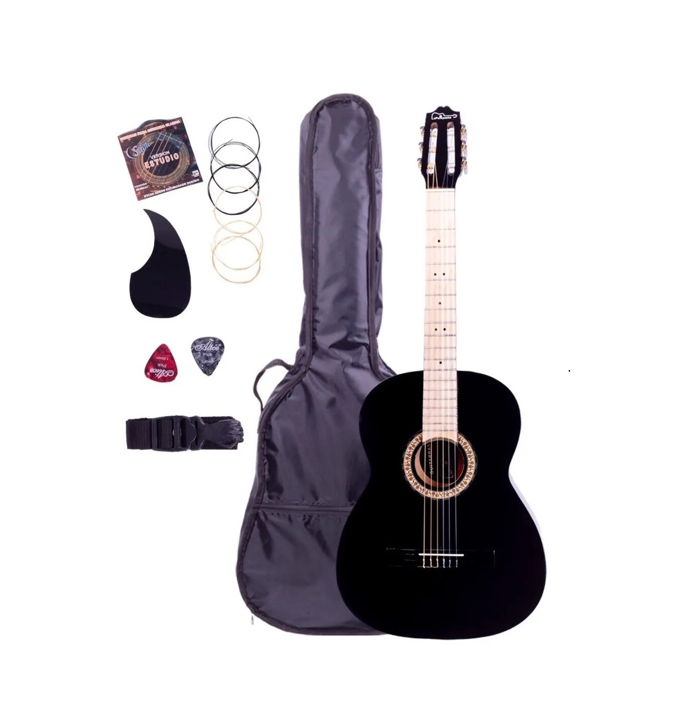 Guitarra Clasica - Acústica De Madera + Funda Y Accesorios