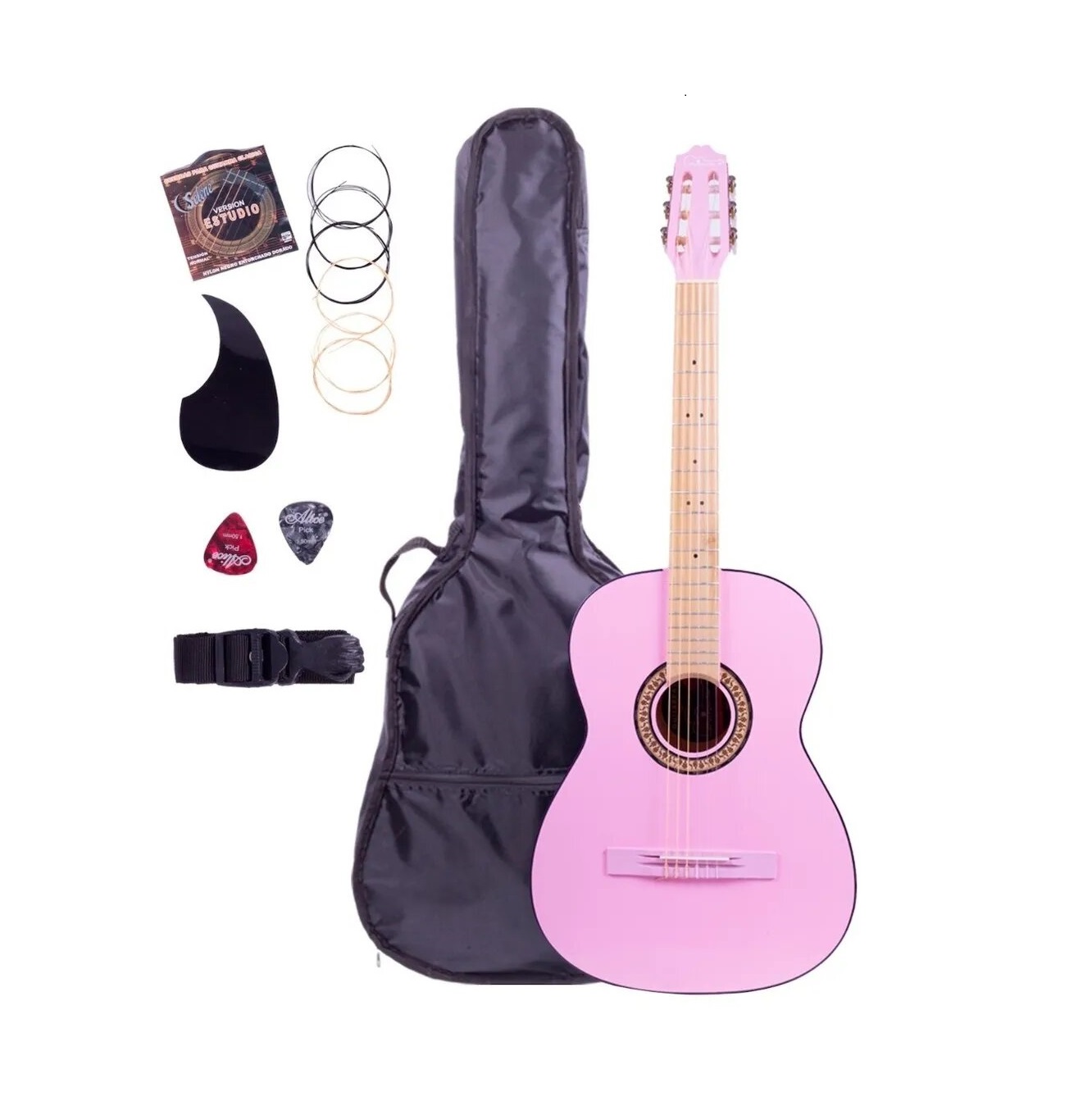 Guitarra Clasica - Acústica De Madera + Funda Y Accesorios