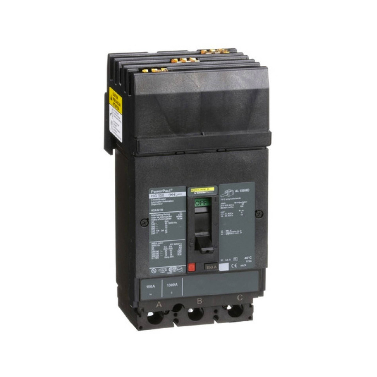 Interruptor Termomagnetico, Hga, 3 polos, 150 A, Schneider 