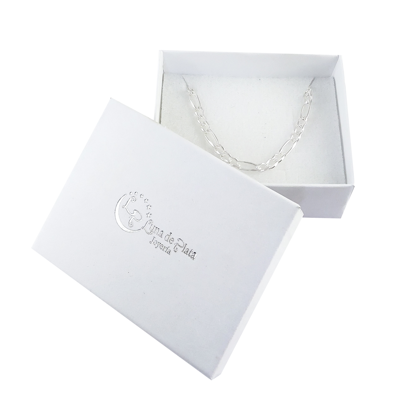 Cadena Gruesa Hombre 70 Cms X 5 Mm Fígaro 3 Por 1 Plata .925