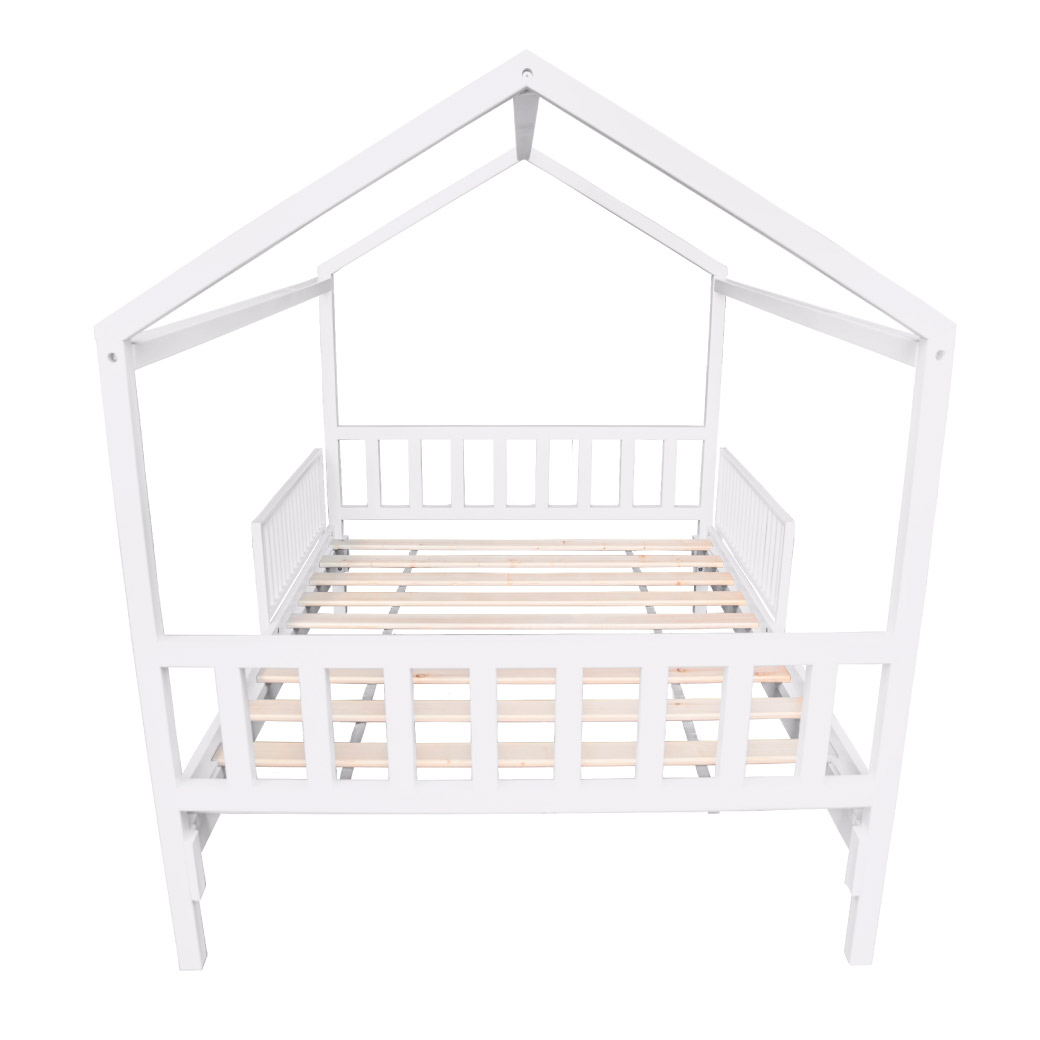 Cama Casa Alta con barandales removibles - Montessori - Matrimonial DUDUK