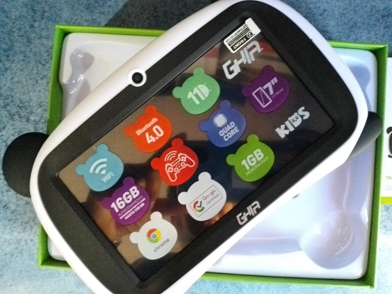 Tablet GHIA Panda GPND133V 7 Pulgadas Procesador A133 1GB RAM 16GB Almacenamiento Cámara Android 11