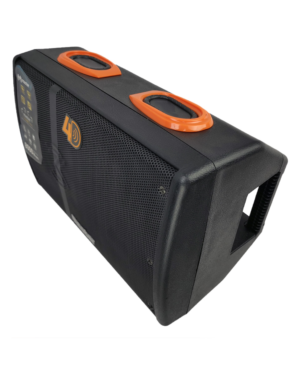 Sistema de Audio Horizontal con 8000 Watts de Potencia Musical con Bluetooth Microfono Control Remoto Adaptador de Voltaje y Acomplamiento con Tecnologia TWS / Master /  SYS-HOR-4D
