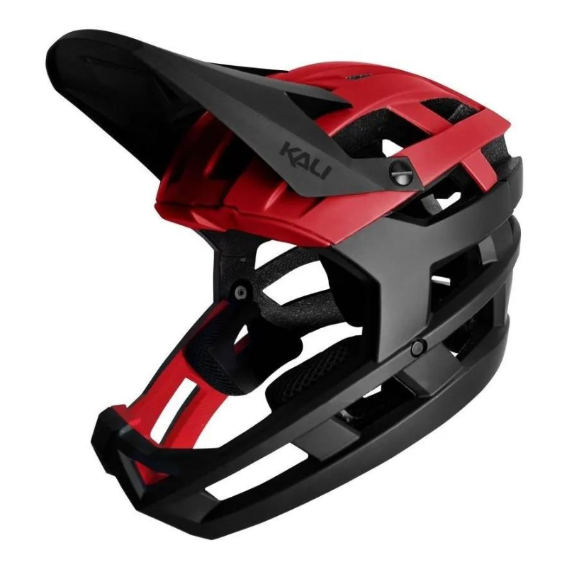 Casco Full Face Para Ciclismo Enduro Kali Invader Color Rojo