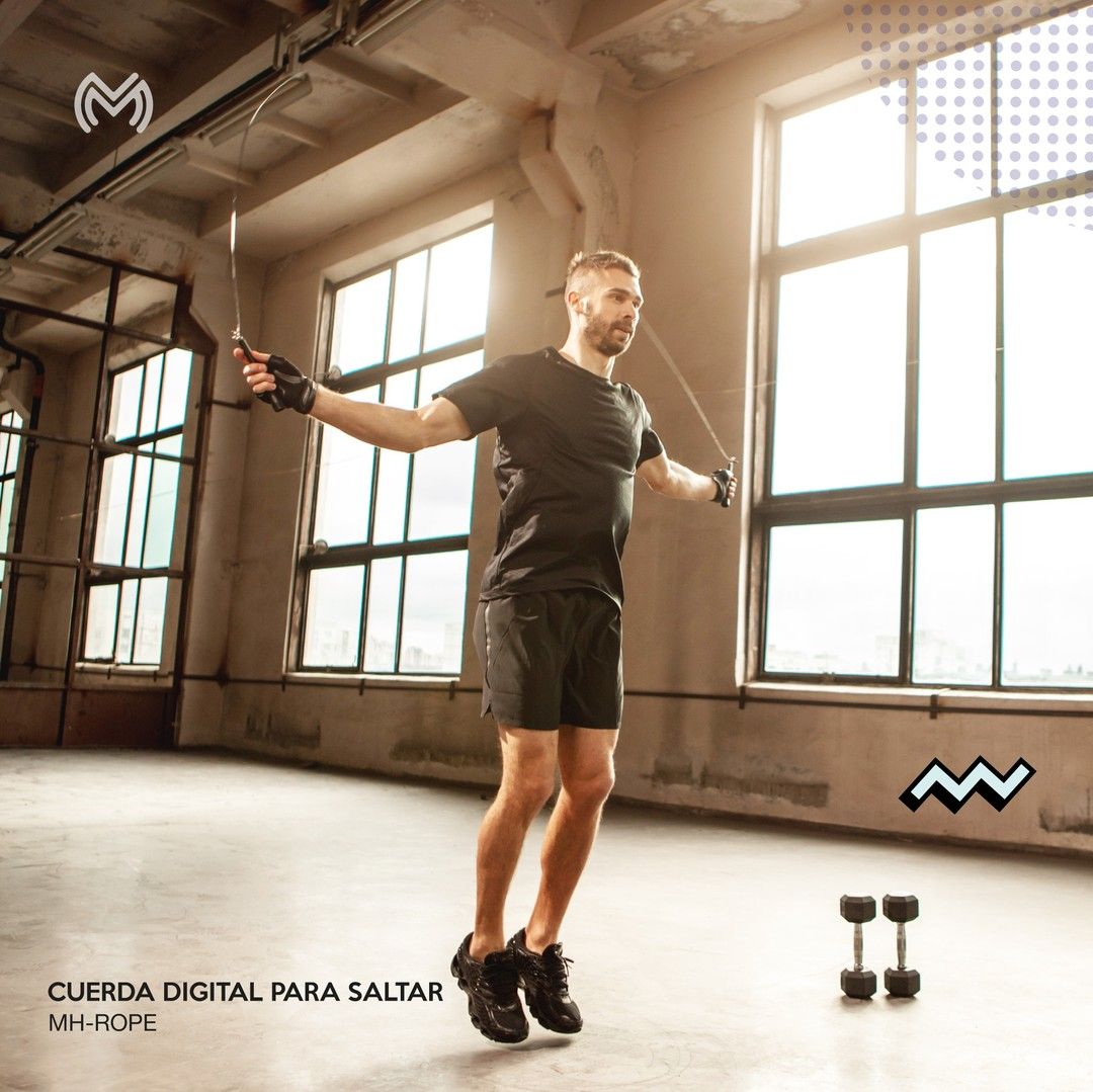 Cuerda para Saltar Digital de 3 Metros con Contador de Repeticiones Distancia y Calorías / Master / MH-ROPE