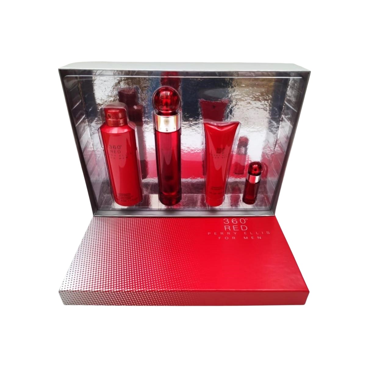 Kit De 4 Piezas 360 Red Perry Ellis For Men EDT 100 Ml