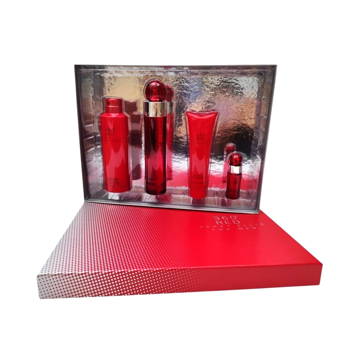 Kit De 4 Piezas 360 Red Perry Ellis For Men EDT 100 Ml