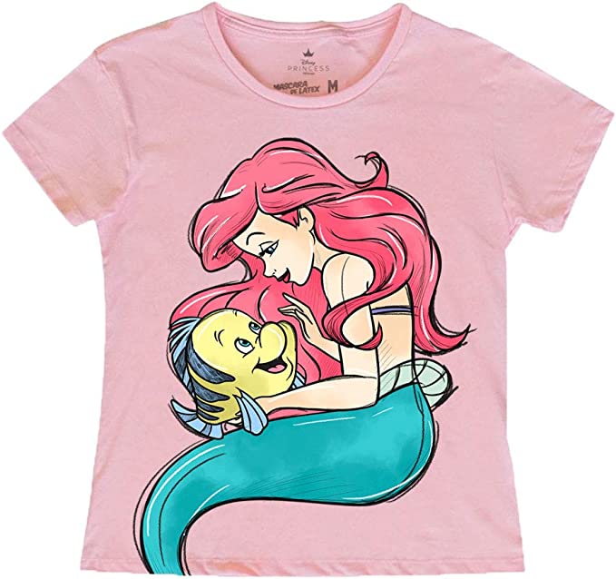 Playera Mascara de Latex Mujer Amistad Marina Sirenita Ariel