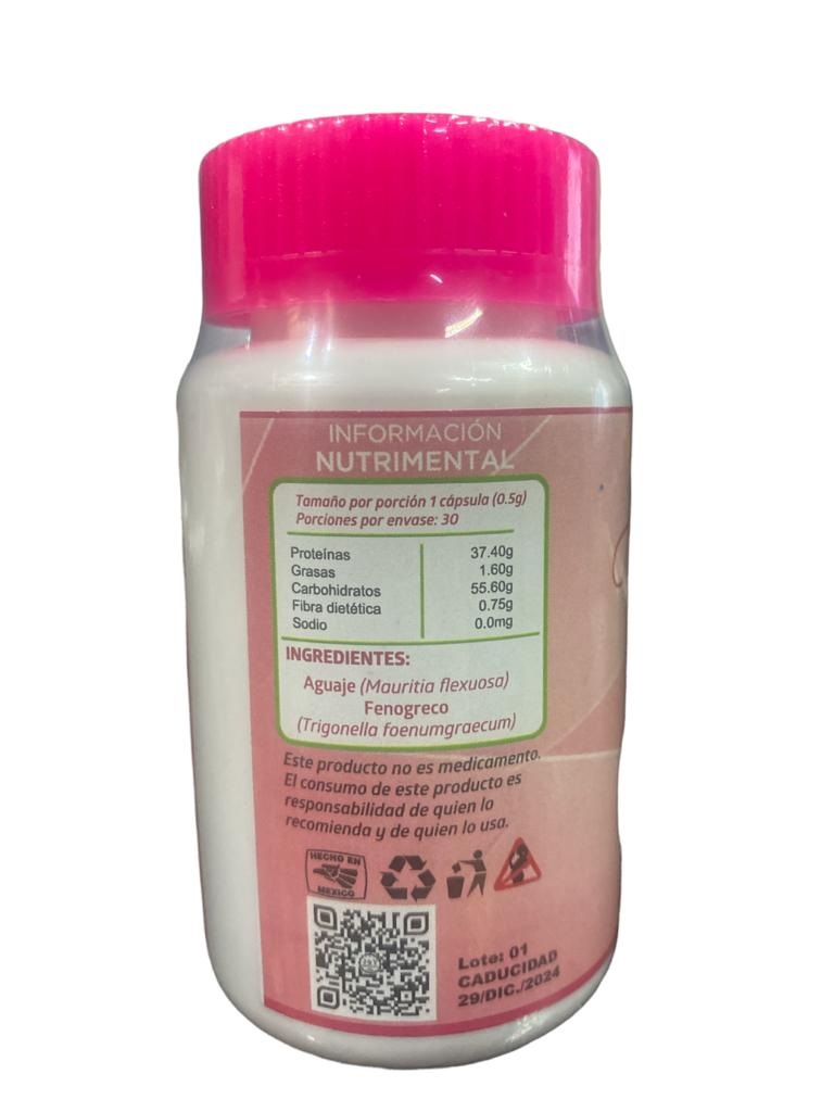 Aguaje Con Fenogreco 30 Caps 500 Mg Joy Natura Original