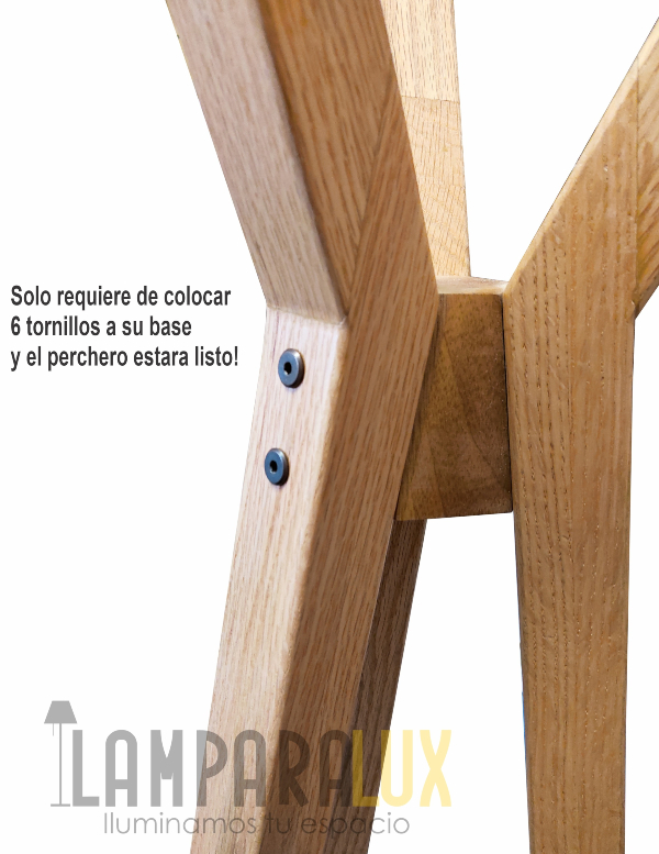 Perchero De Piso Moderno Madera Encino