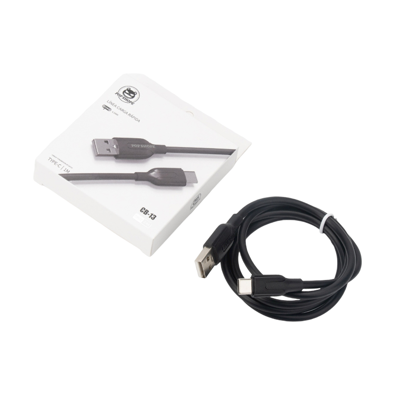 Cable de datos 1M tipo C uso rudo Pop Shope CB-13 (TPC)