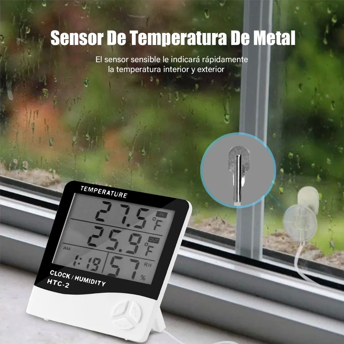Higrómetro digital para humidificador puros Medidor de humedad  interior/exterior 