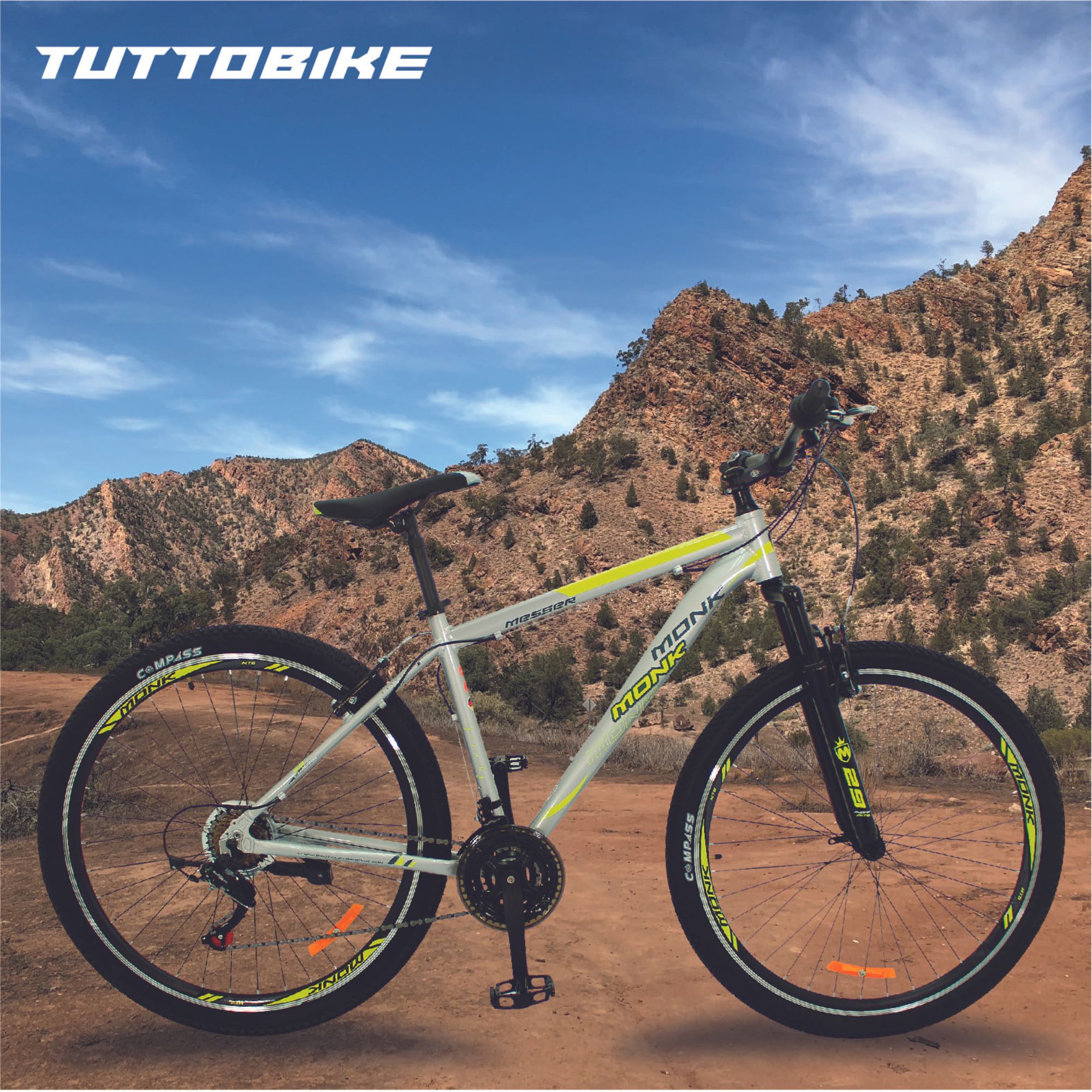 Mountain Bike Bici De Aluminio Shimano Messer Monk22 Amarillo