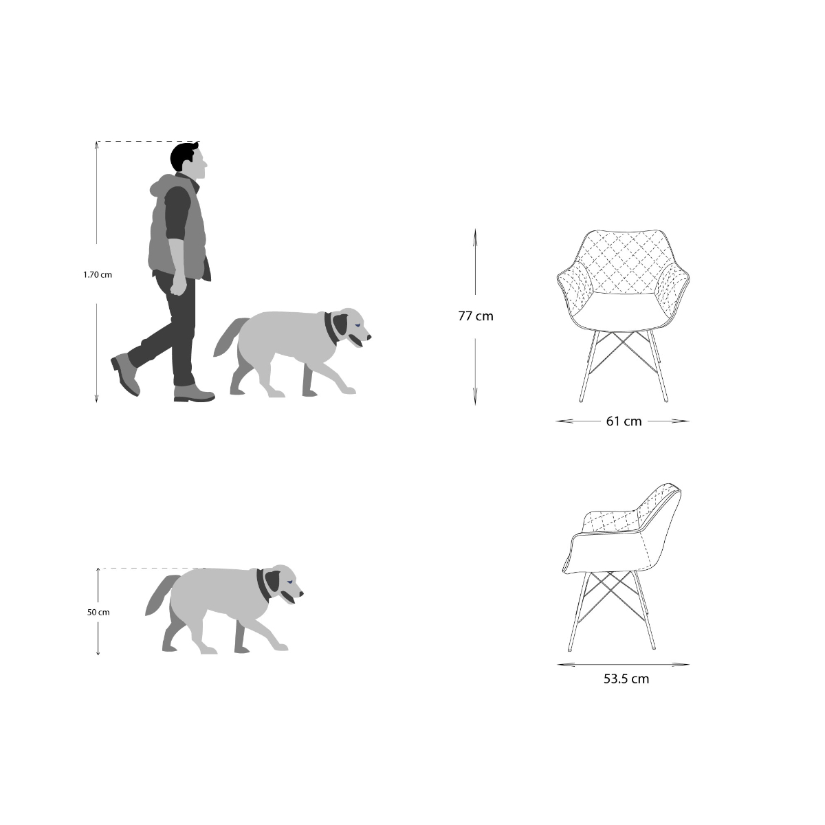 2 Sillones Mantra de Tela color Azul