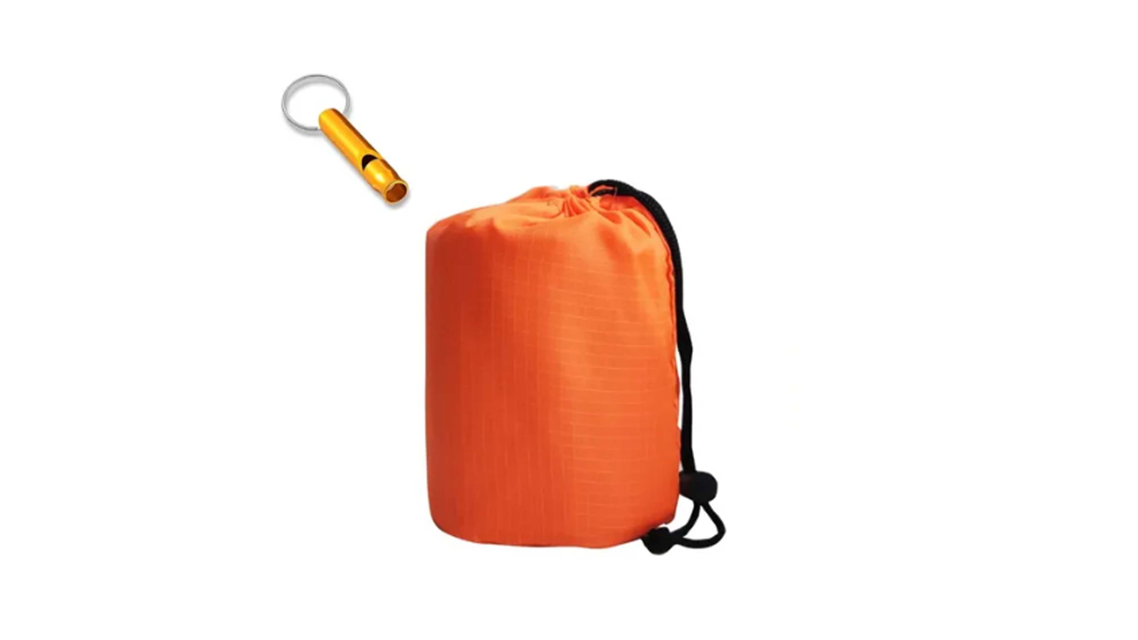  Bolsa O Manta Termica De Sobrevivencia Impermeable Dormir Sleeping Bag con Silvato Manta color Naranja