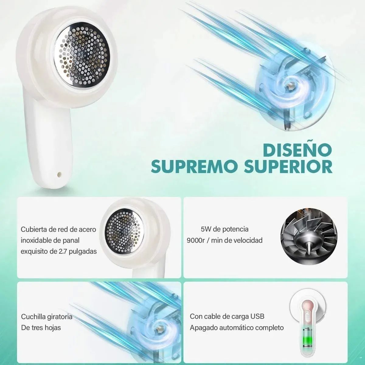 Removedor Quita Pelusa Usb Recargable Rasuradora Eléctrico