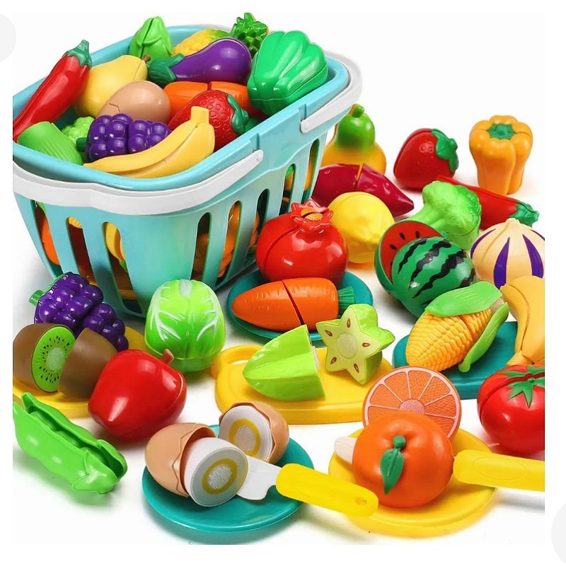 Niño Juguete De Cocina 70pz Corta Frutas Verduras Juego
