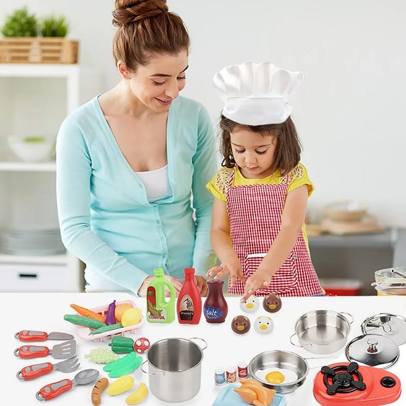 Juguete Utensilios De Cocina Para Niños Con Ollas Y Sartenes