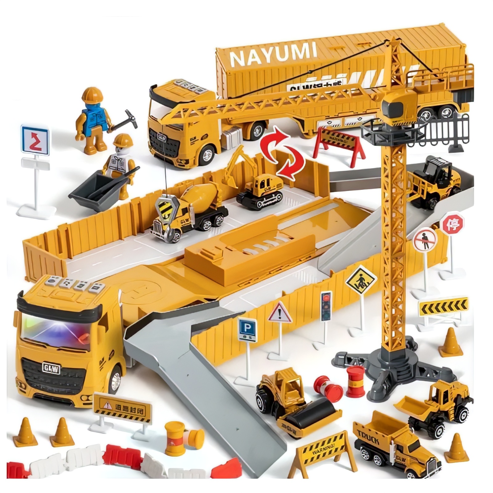 Juguetes De Excavadora Camión De Bomberos Construcción Niños