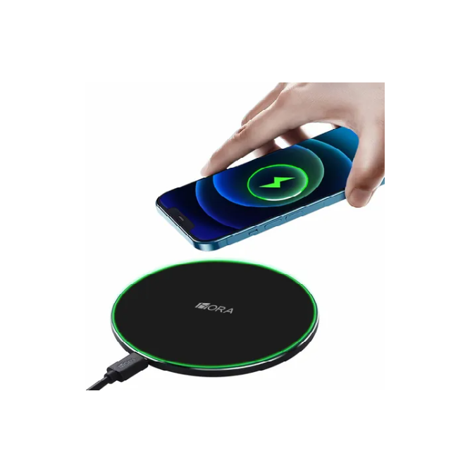 Cargador Inalámbrico + Clavija 3.0A  Base  Redonda 