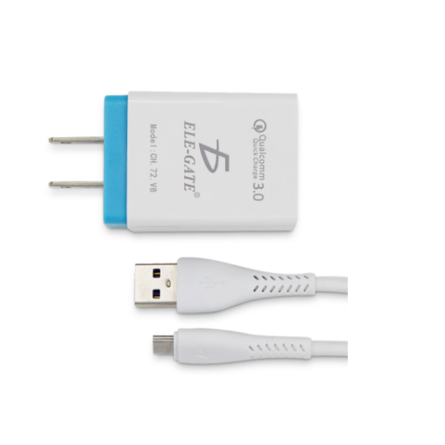 Cargador Inalámbrico + Clavija 3.0A  Base  Redonda 