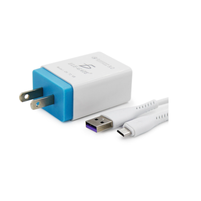 Cargador Inalámbrico + Clavija 3.0A  Base  Redonda 