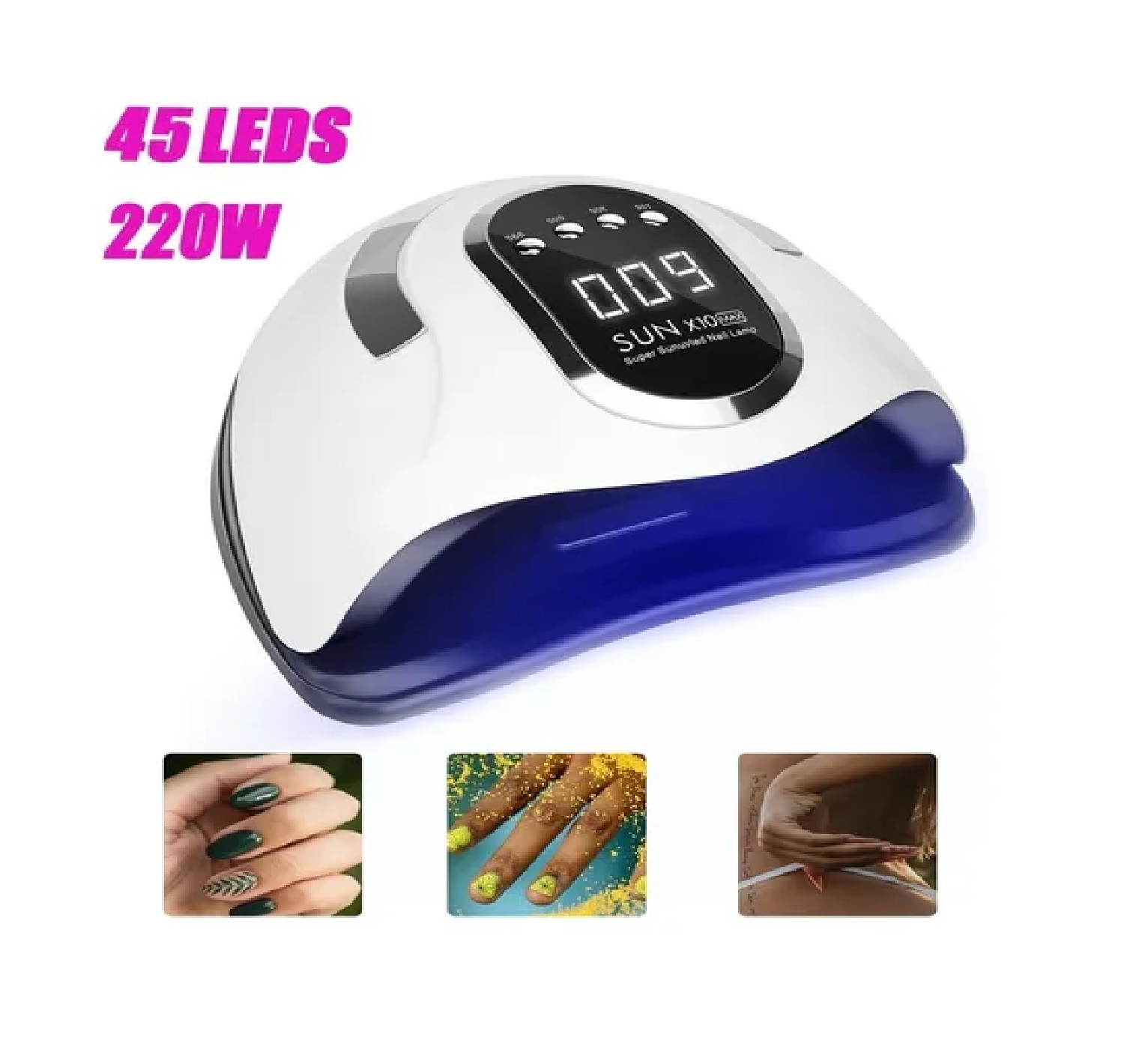 Lampara Para Uñas Uv Gelish Secadora Para Manicura Led