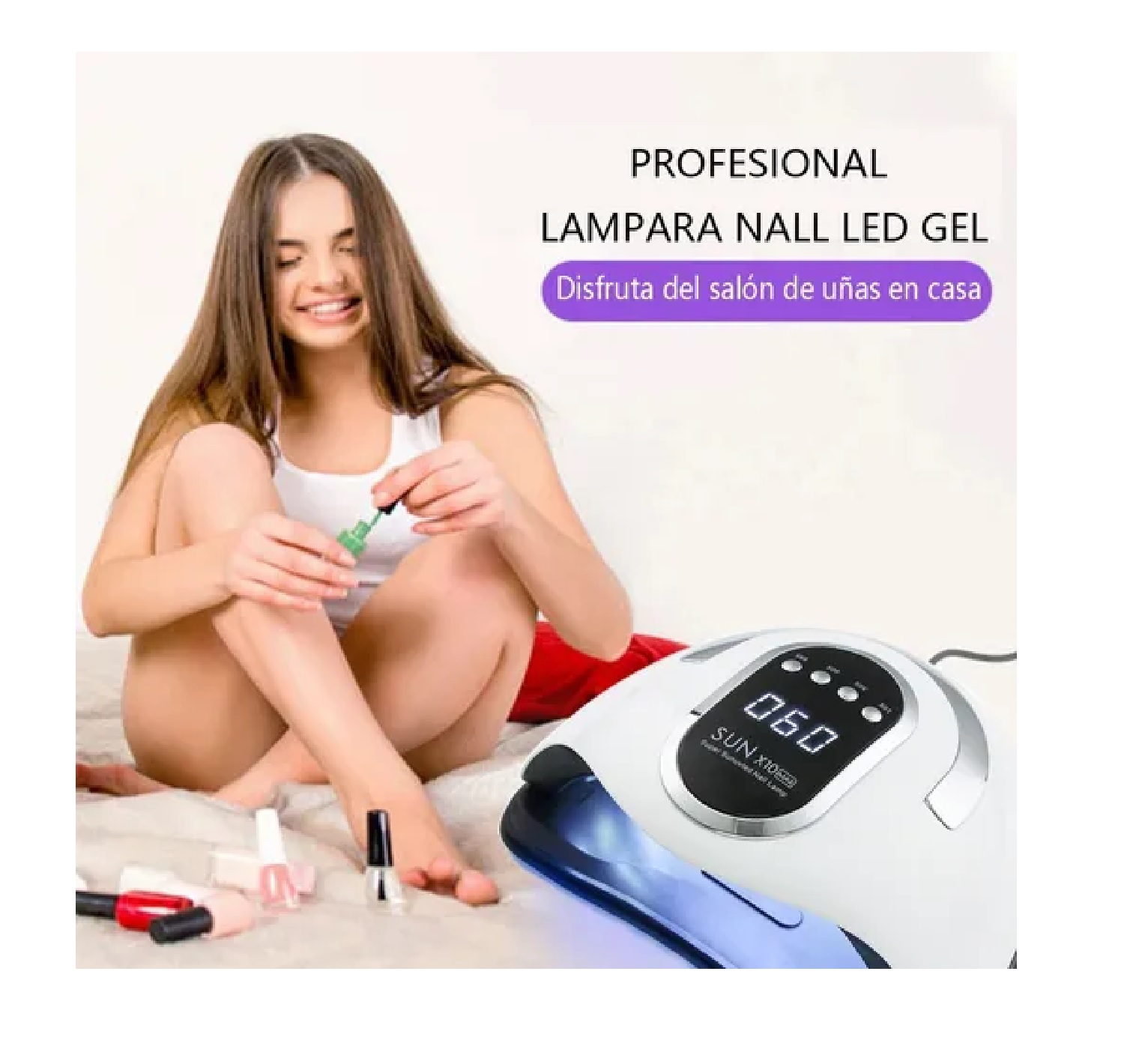 Lampara Para Uñas Uv Gelish Secadora Para Manicura Led